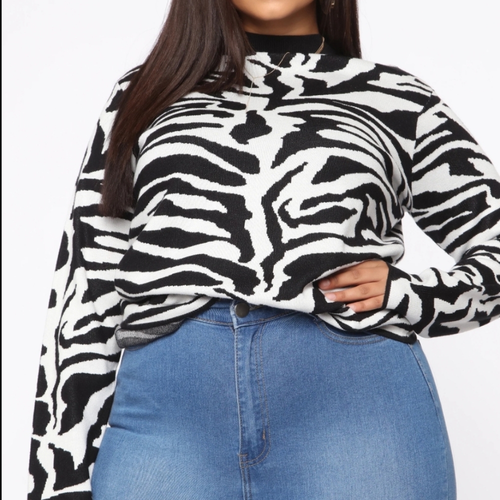New without tags. Size 1x fashion nova. Zebra print